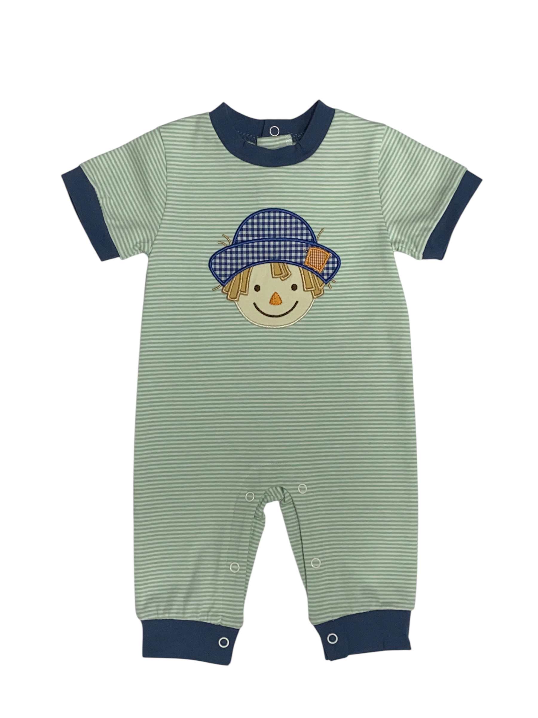 Scarecrow Appl Boys Romper