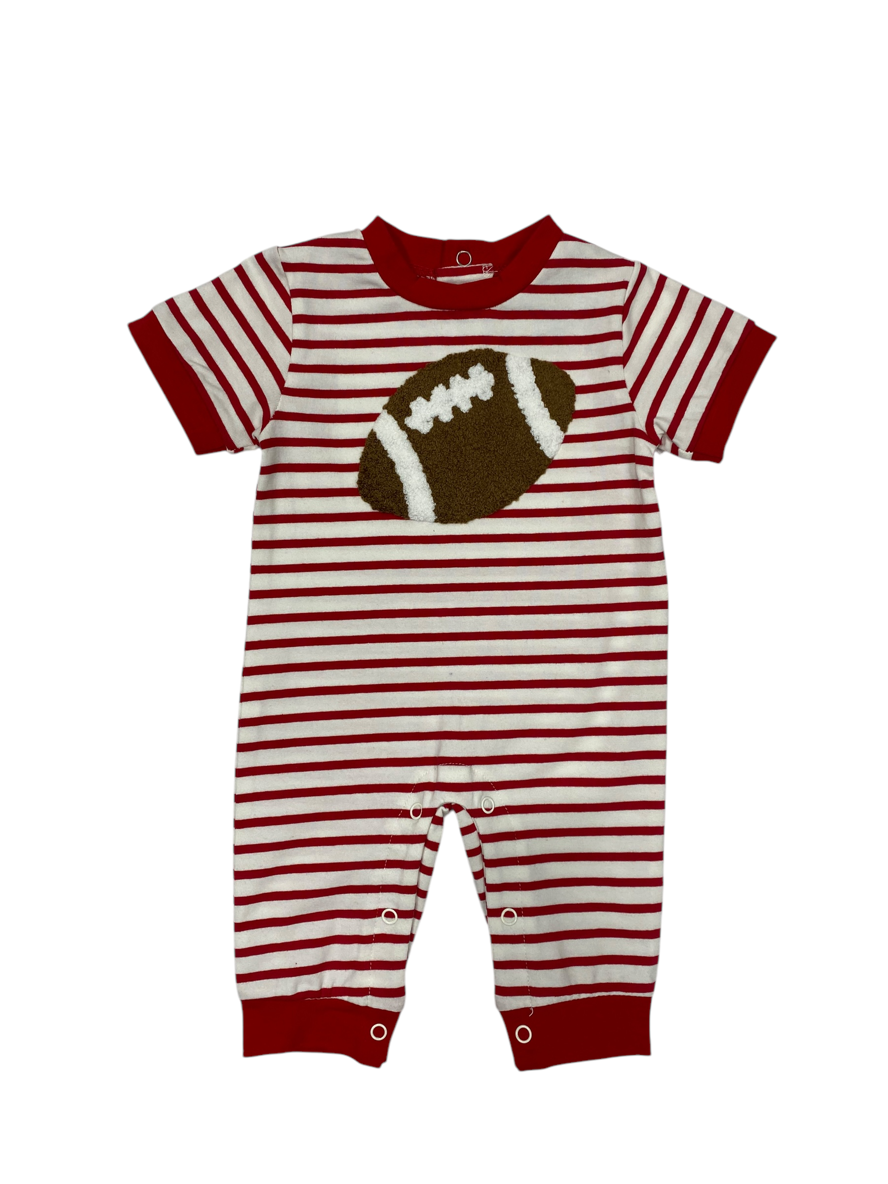 Football Boys Romper–Red