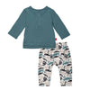 Magnetic Me Seas And Greetings Henley Top With Pants Set