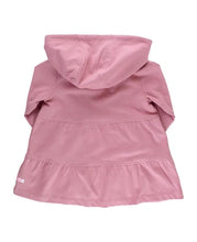 Load image into Gallery viewer, Ruffle Butts Wisteria Mauve Tiered Lightweight Hooded Cardigan
