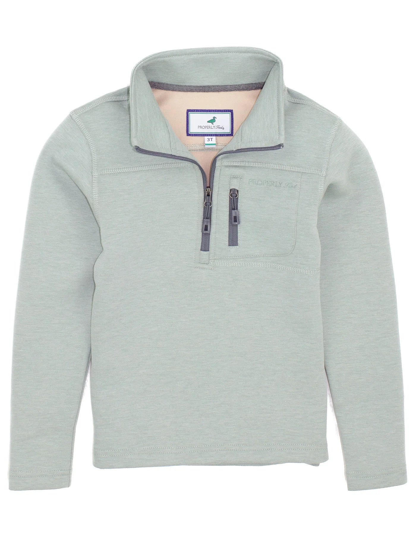 Properly Tied Boys Artic Pullover Sage Green