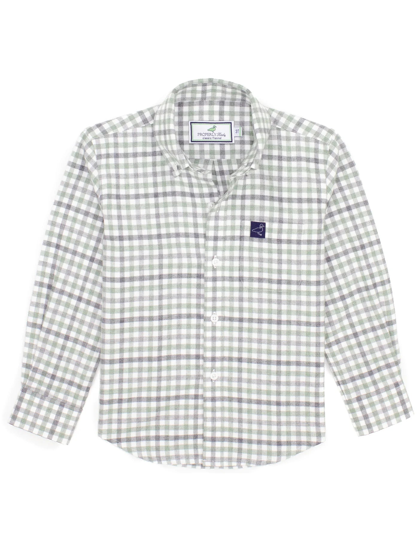 Properly Tied Boys Classic Flannel Grassland