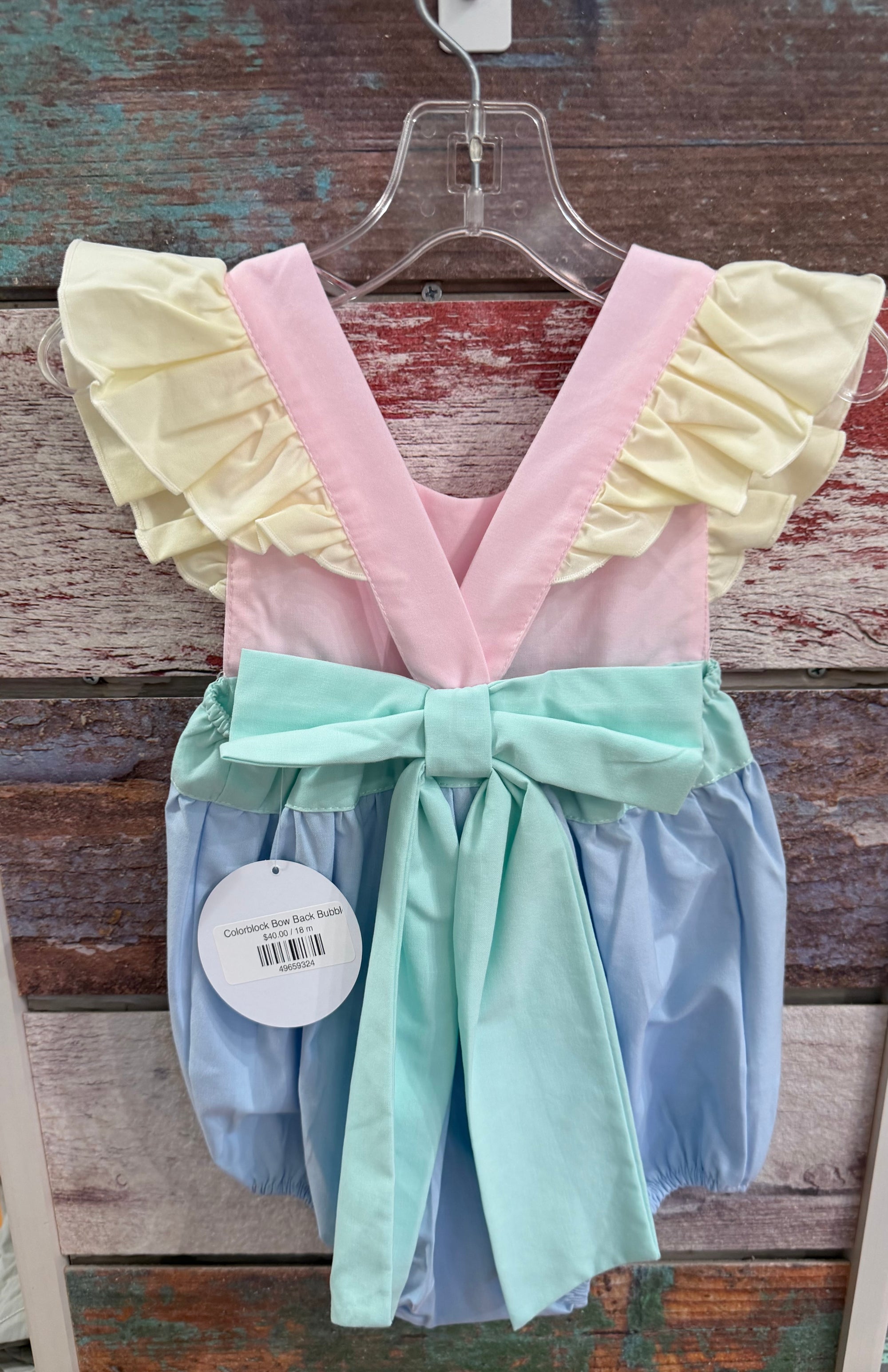 Colorblock Bow Back Bubble