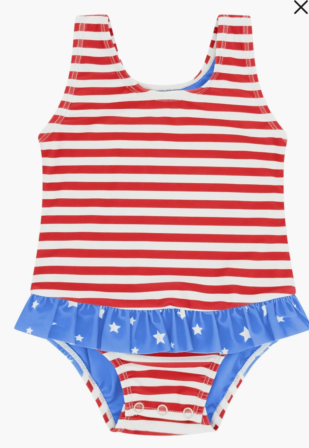 American Flag Sun Babe One Piece