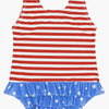 American Flag Sun Babe One Piece