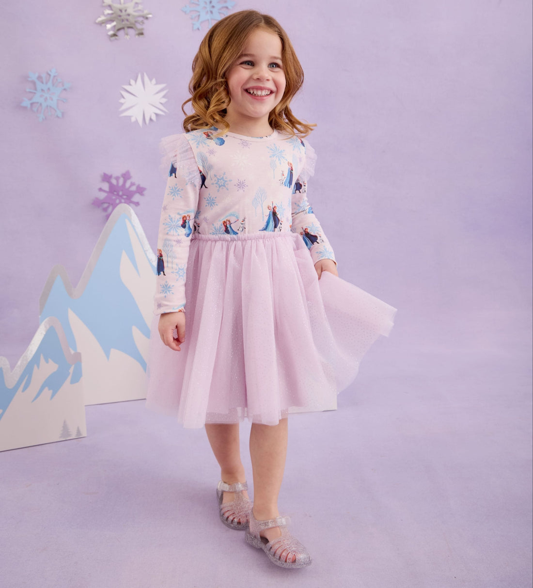 Magnetic Ruffle Tutu Dress - Frozen