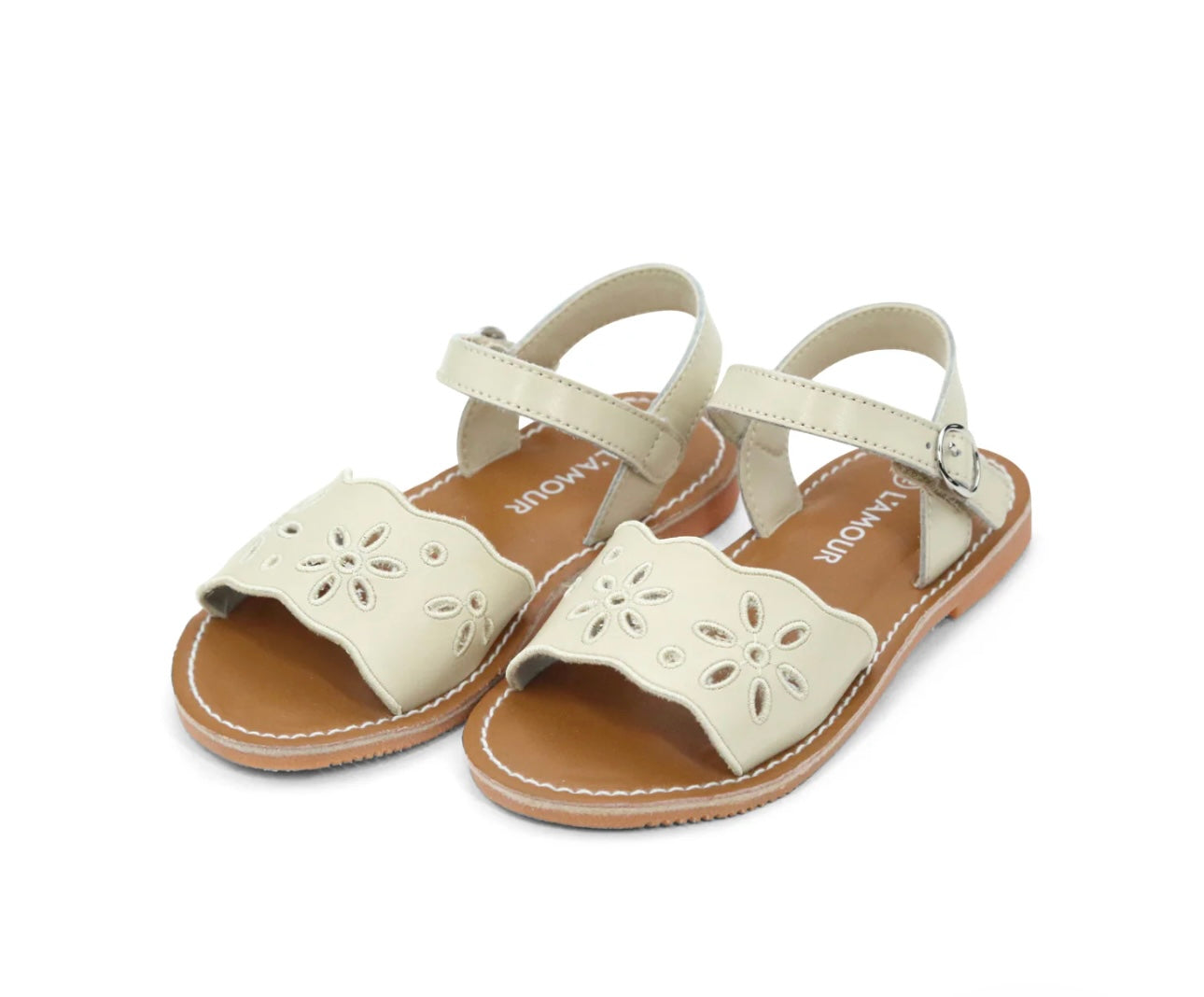 L'amour Augusta Embroidered Sandal