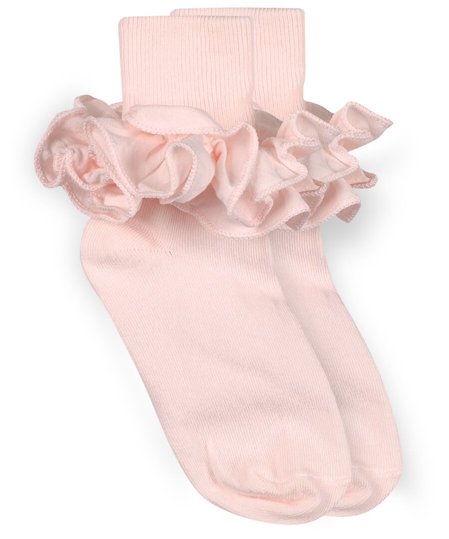 Jefferies Socks Misty Ruffle Lace Turn Cuff Socks 1 Pair