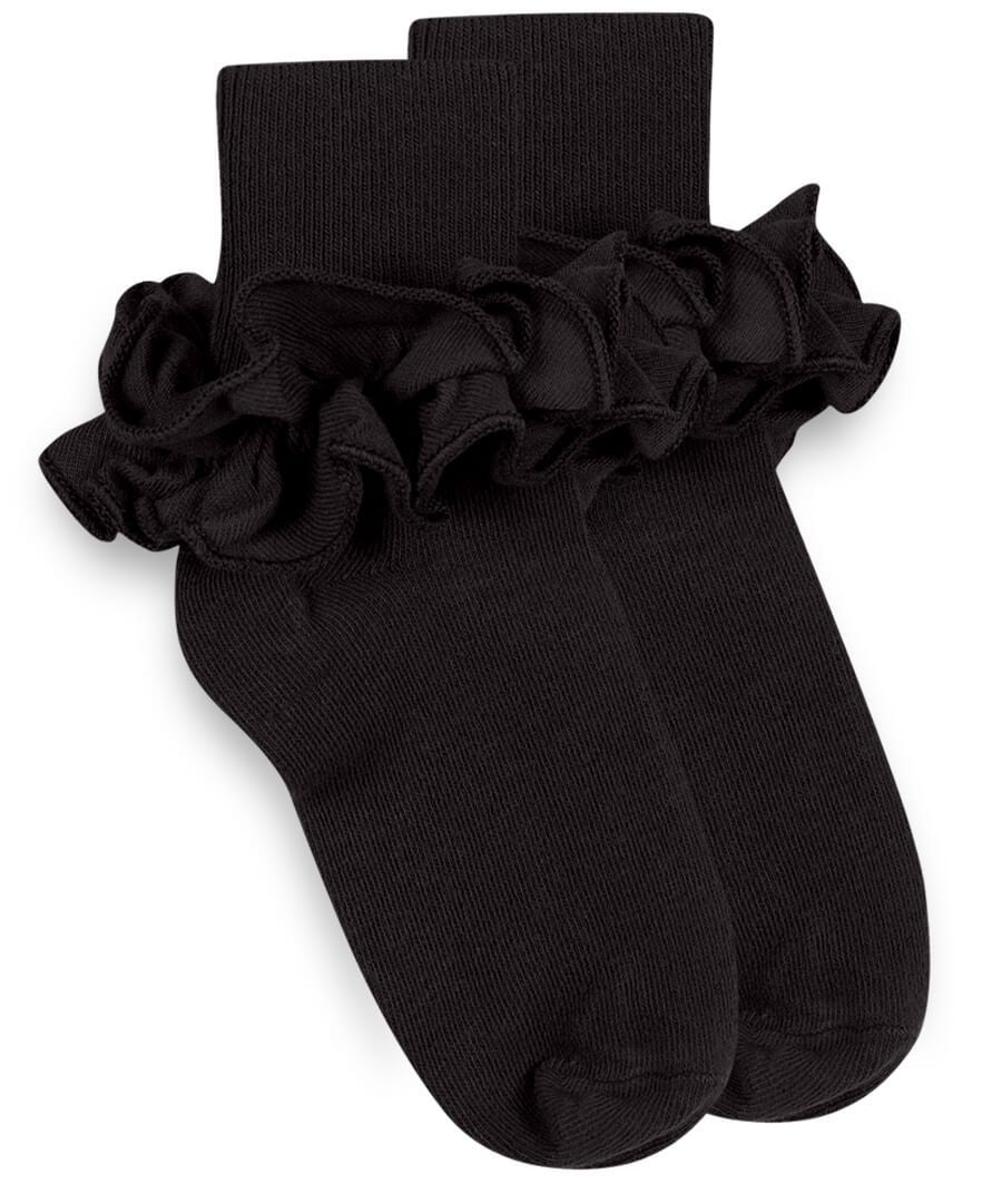 Jefferies Socks Misty Ruffle Lace Turn Cuff Socks 1 Pair