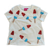 Queen Of Sparkles Kids White Scattered Bomb Pop Tee