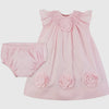 Baby Girl Classic Pink Dress - Cut Out Flowers