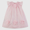 Baby Girl Classic Pink Dress - Cut Out Flowers