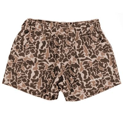 Properly Tied Boys Mallard Short Vintage Camo