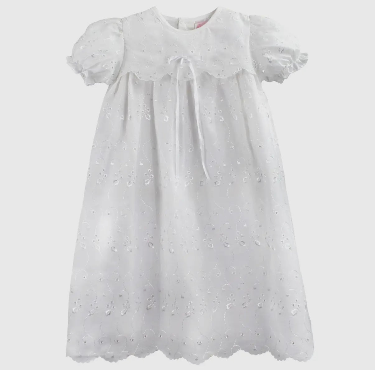 Eyelet Lace Christening Gown