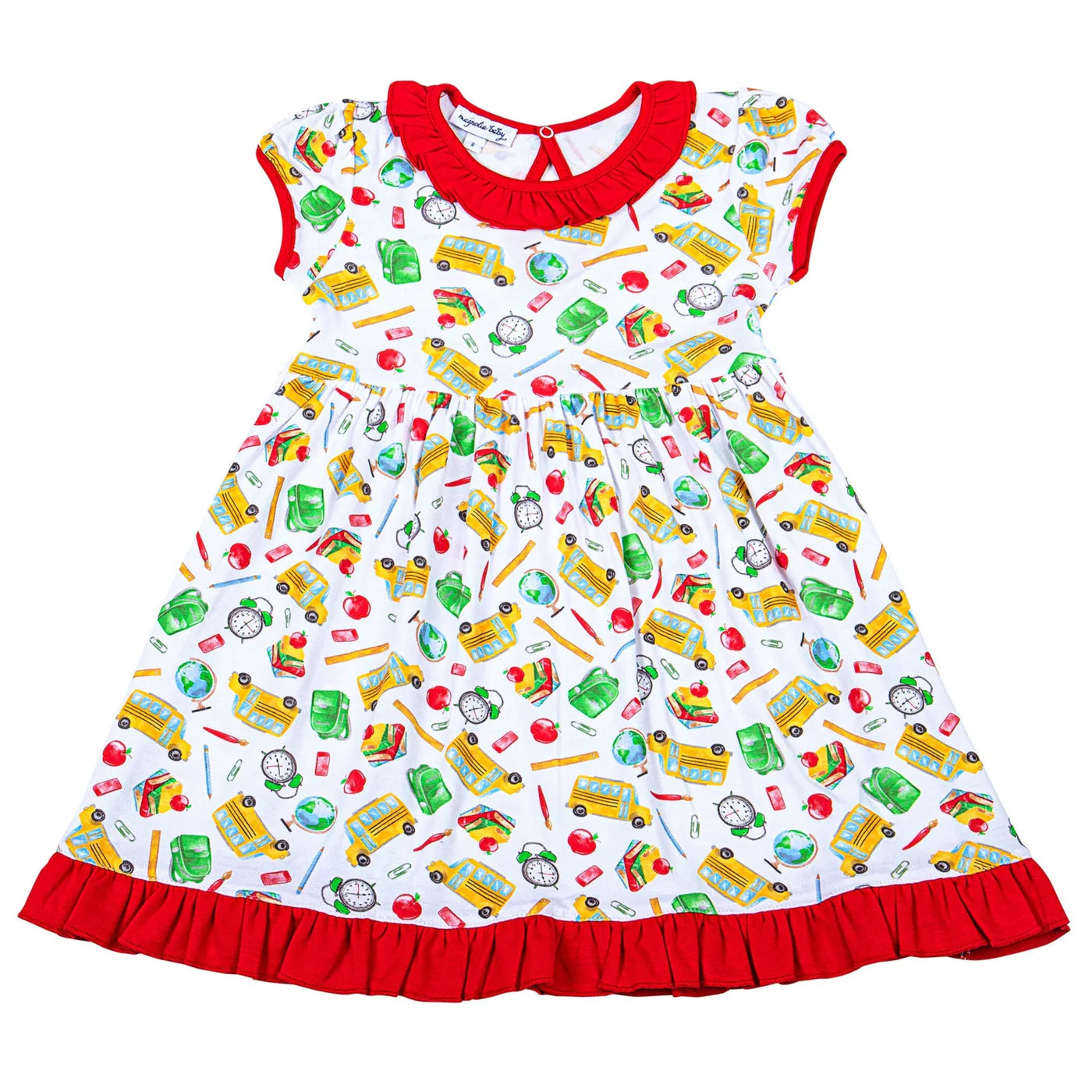 Magnolia Baby Smarty Pants Printed S/S Toddler Dress