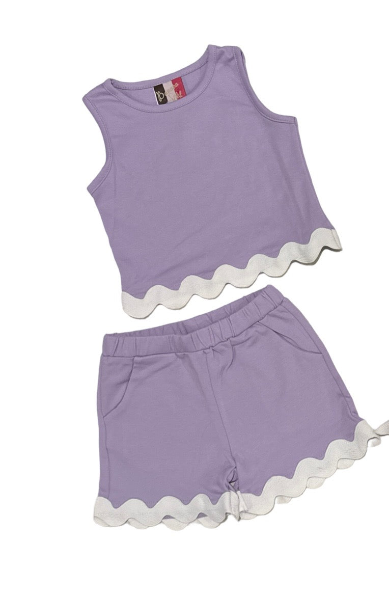 Banana Split Abigail Short Set Lavender