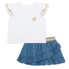 Little Me Embroidered Fashion Skort Set