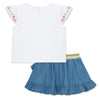 Little Me Embroidered Fashion Skort Set