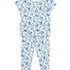 Bamboo Blue Garden 4-Piece Pajama Set (2T-4T)