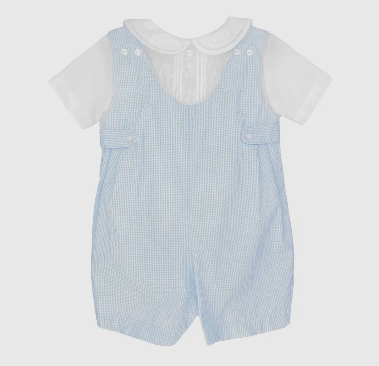 Petit Ami Blue Heirloom Romper