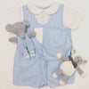 Petit Ami Blue Heirloom Romper