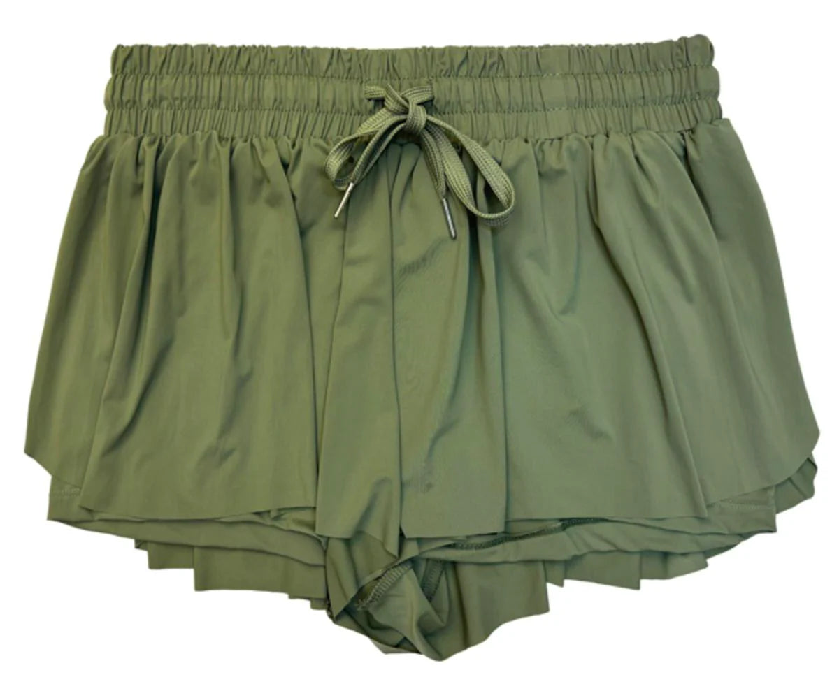 Fly Away Short - Olive Green