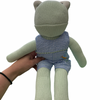 14" Plush Frog Hand-Knit Plush Doll