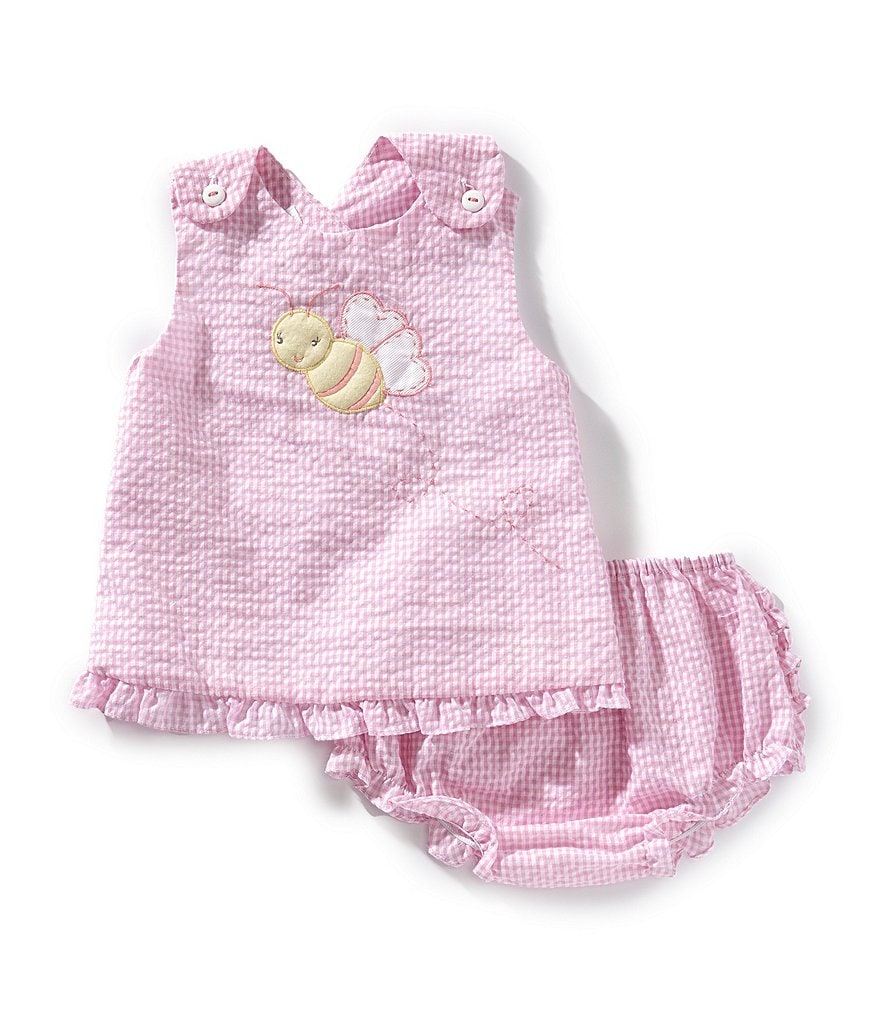 Sleeveless Bumblebee-Applique Popover Top & Matching Bloomer Set