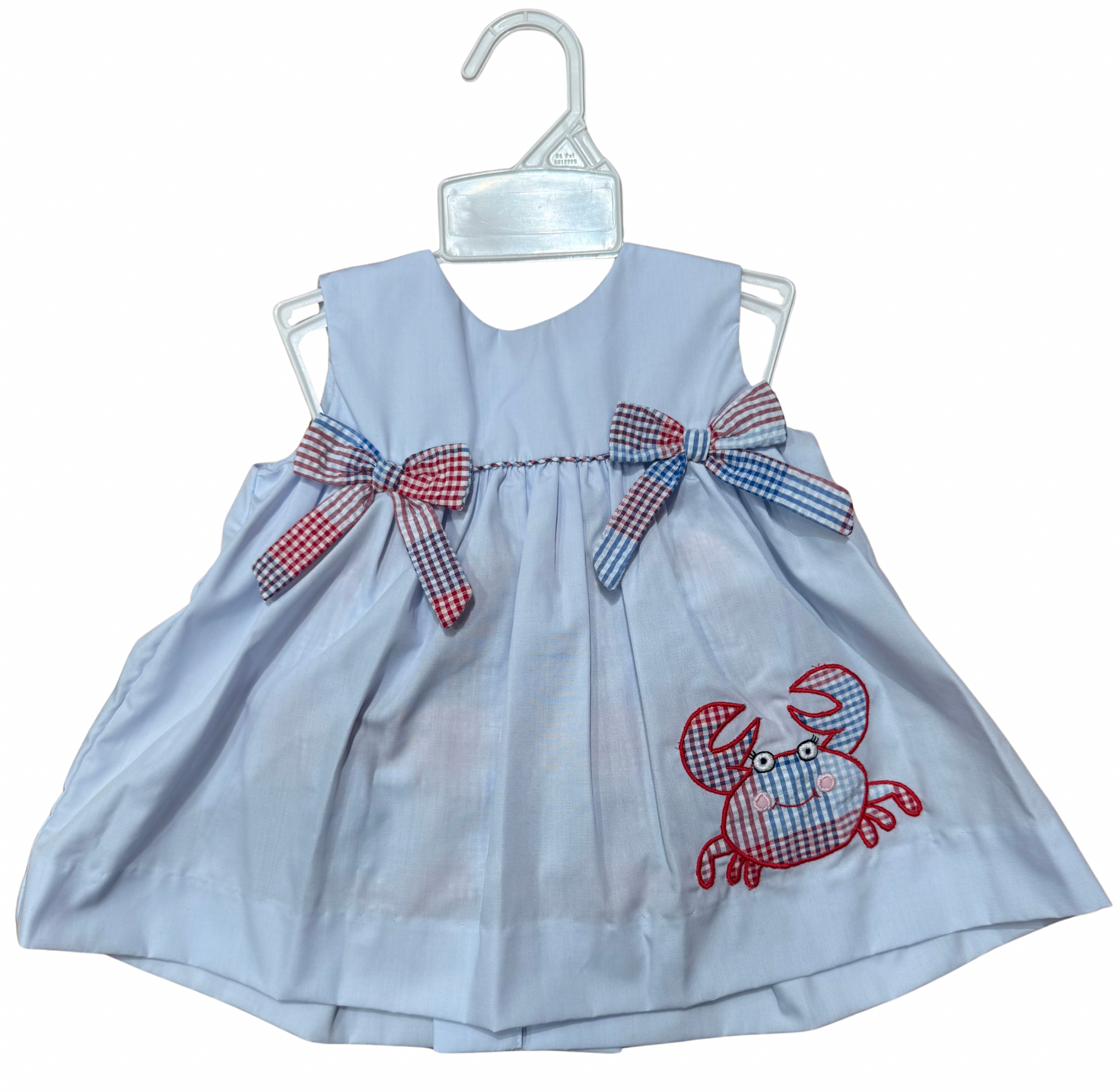 Red White & Blue Crab Dress with Bloomers