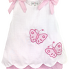 Butterflies Applique Pink Dot Scallop Short Set