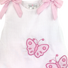 Butterflies Applique Pink Dot Scallop Short Set