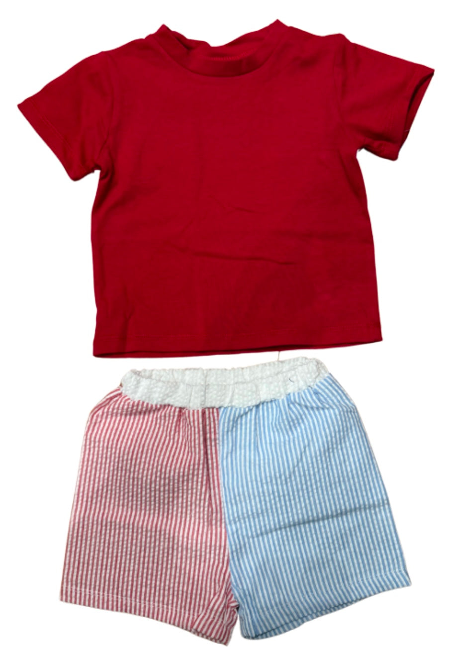 Colorblock Boy Shirt Set