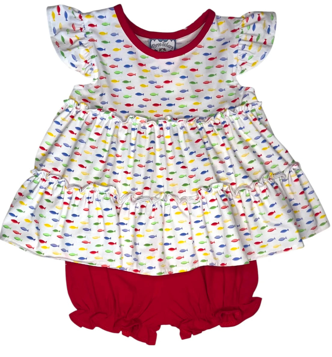 Go Fish Angel Sleeve Bloomer Set