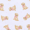 Sweet Golden Print Dress - Pink