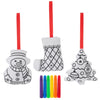 Ganz 4" Holiday Color Me Ornaments 9 PC Set