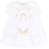 Sophie & Lucas Pumpkin Ruffle Dress White/Blue