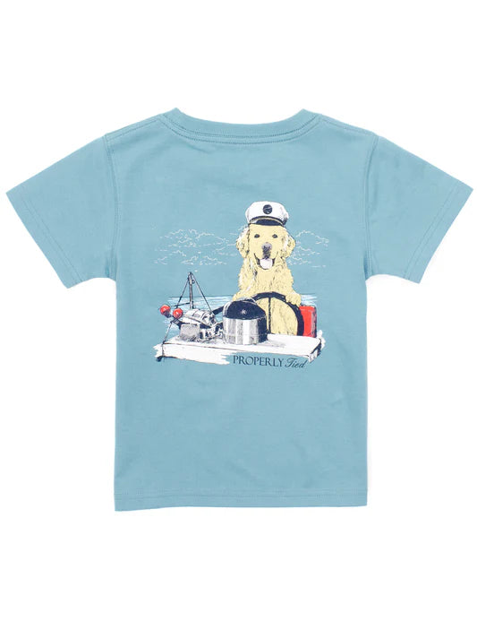 Boys Golden Captain Short Sleeve Coastal Sky