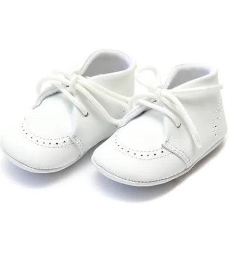 L’amour Boys White Benny Lace Up Baby Bootie