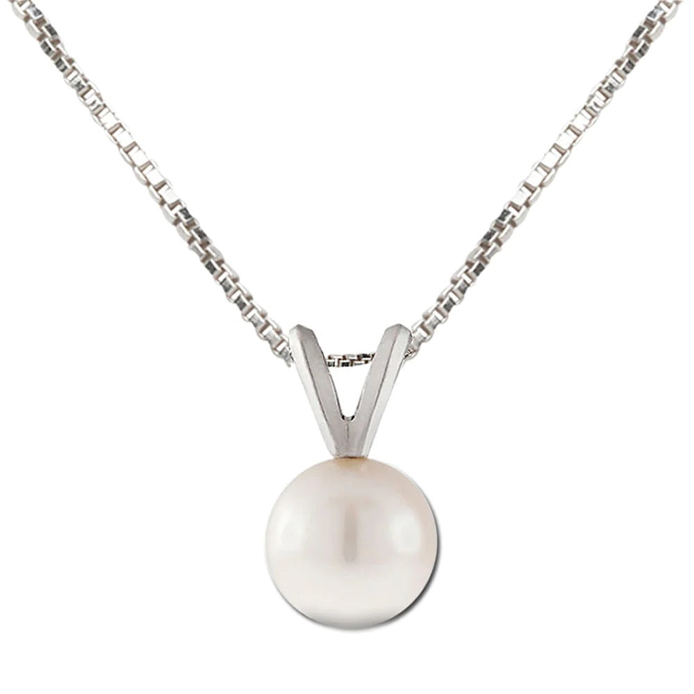 Cherished Moments Girls White Freshwater Pearl Necklace