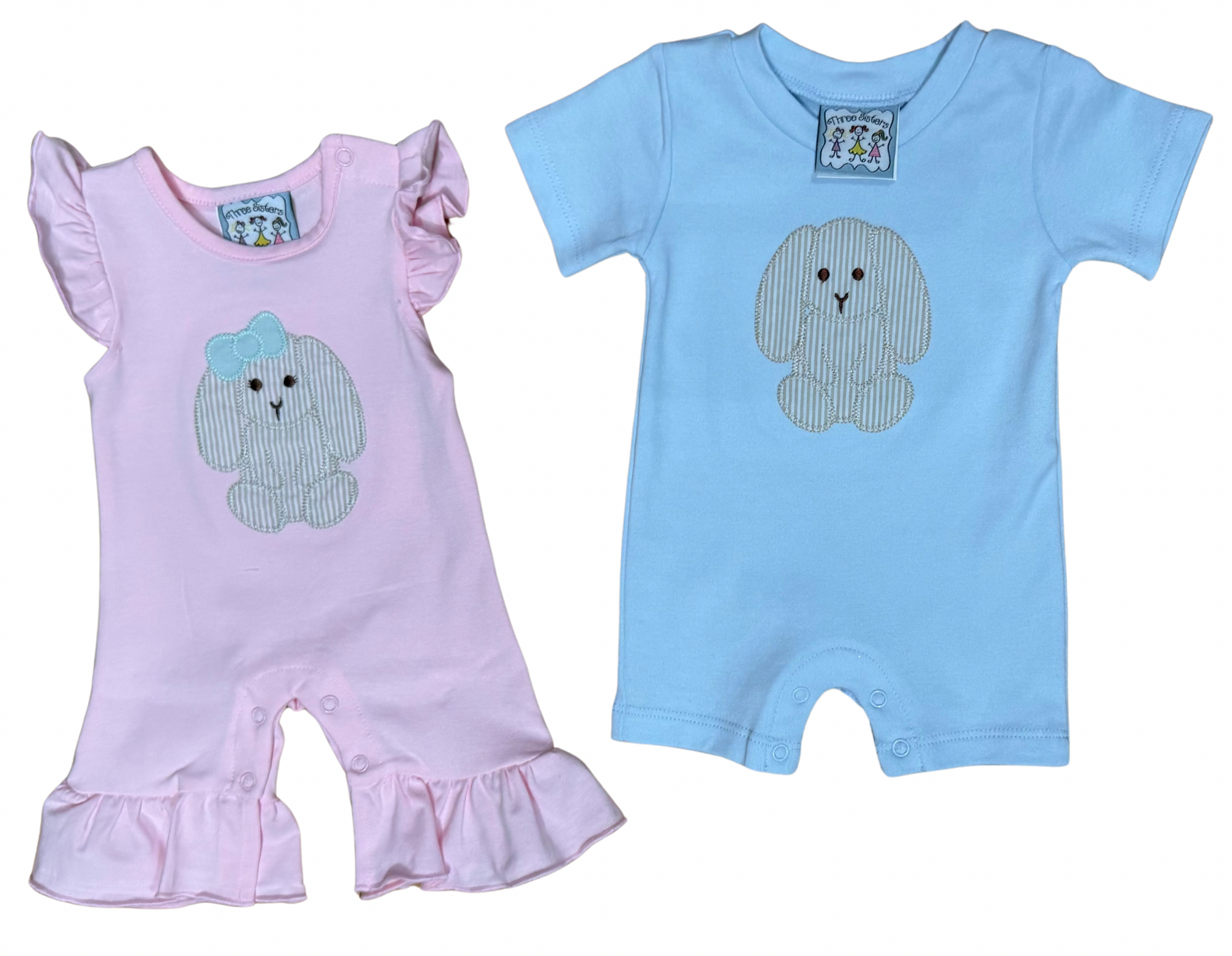 Bunny Boys Appliqué Romper