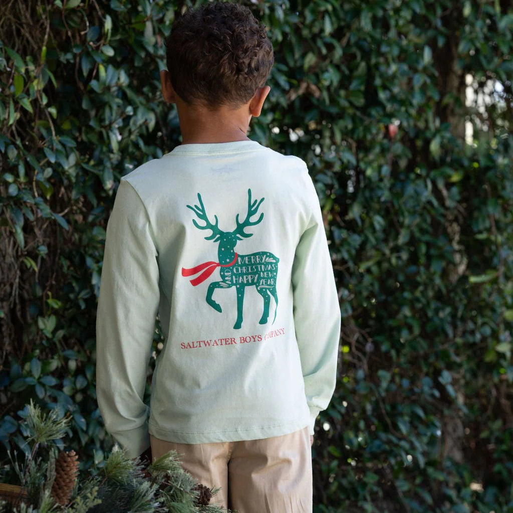 Saltwater Boys Christmas Deer LS Graphic Tee