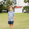 Saltwater Boys Banks SS Polo Blue/White Stripe