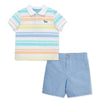 Stripe Polo Short Set (2T-4T)