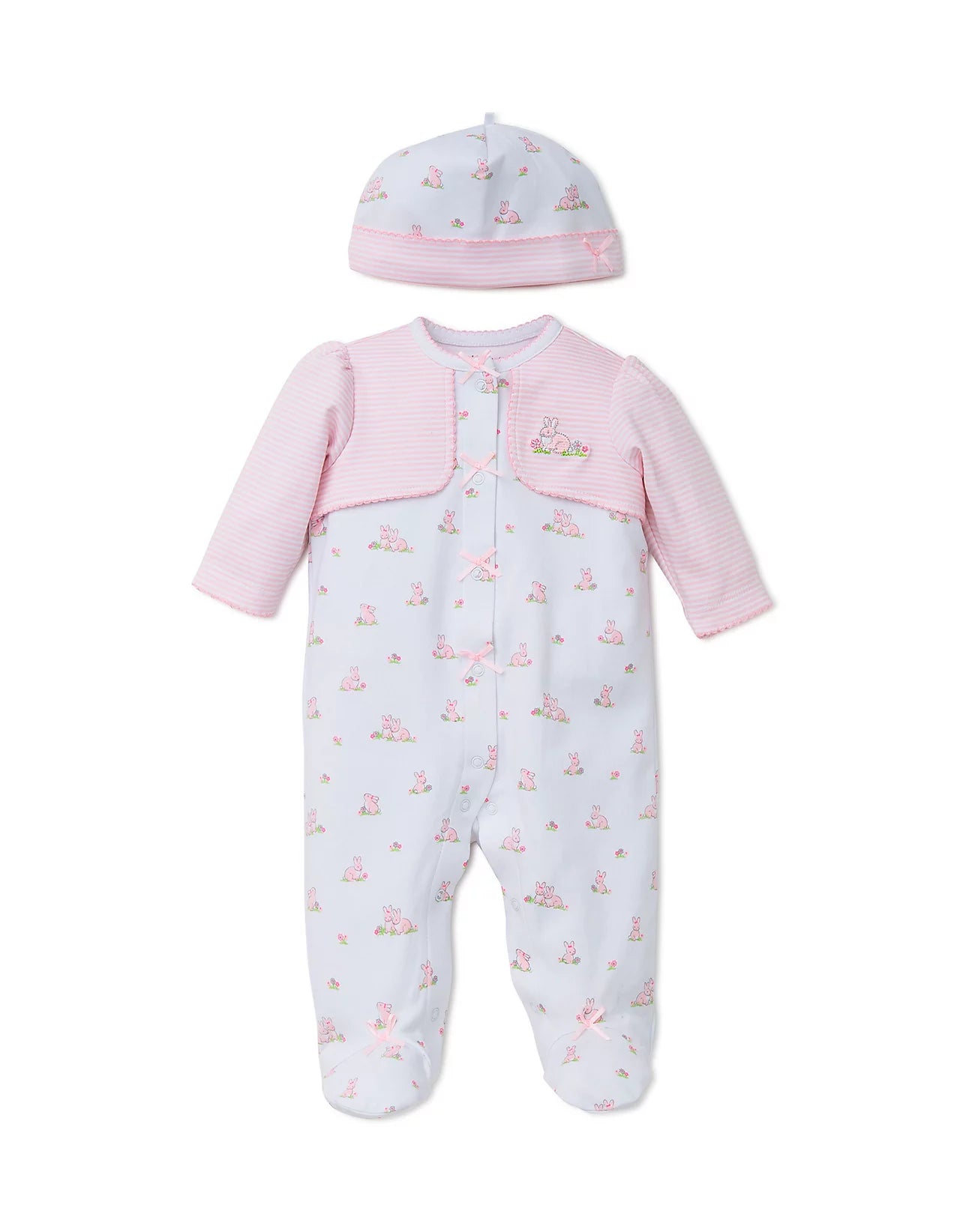 Little Me Pink Bunny Footie