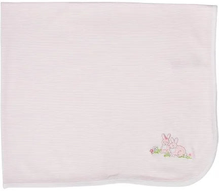 Little Me Pink Bunnies Tag-Along Blanket
