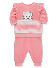 Load image into Gallery viewer, Little Me Puppy Velour Pant Set - Pink
