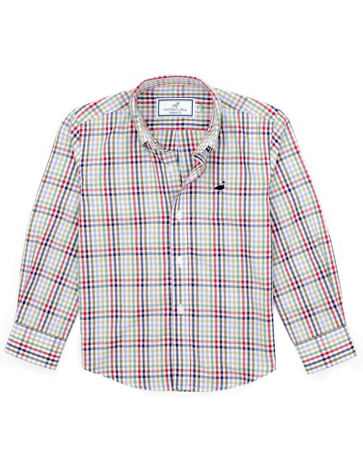 Properly Tied Boys Seasonal Sportshirt Autumn Trail