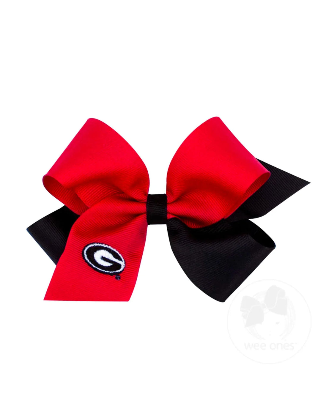 Wee Ones Medium Two-Toned Georgia Embroidered Bow