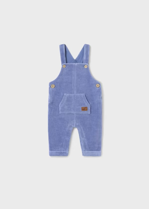 Mayoral Newborn Velour Dungarees