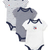 Little Me 3pk Sports Star Bodysuits